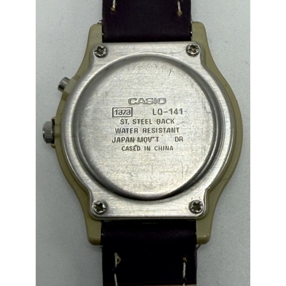 Casio LQ-141 New Battery Ladies Watch 29MM 6.75" Leather Band Mod 1373 - Picture 11 of 13